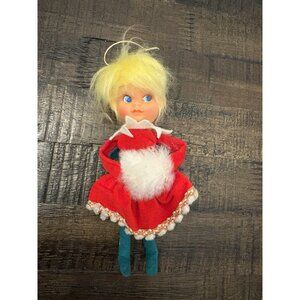 Vintage Mod Pixie Girl Christmas Ornament 1960s